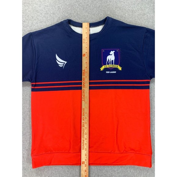 Ted Lasso AFC Richmond Crest Logo Soccer Crew Sweatshirt (Men's XL) Blue/Red - Picture 9 of 13